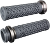 Vans Signature Lock-On Grips - Graphite/Gun Metal - Indian TBW 1" ODI