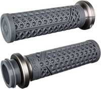 Vans Signature Lock-On Grips - Graphite/Gun Metal - Indian TBW 1" ODI