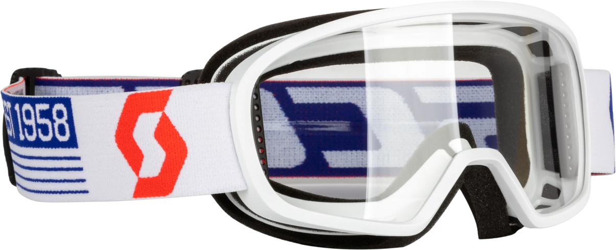 Youth Buzz Mx Goggle White/Red W/Clear SCOTT