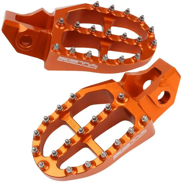 ZETA Aluminum MX Footpegs - Orange - KTM | Husqvarna ZETA