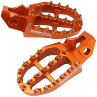 ZETA Aluminum MX Footpegs - Orange - KTM | Husqvarna ZETA
